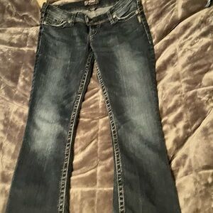 Silver Jeans Women’s Bootcut Jeans in Dark Blue Wash
